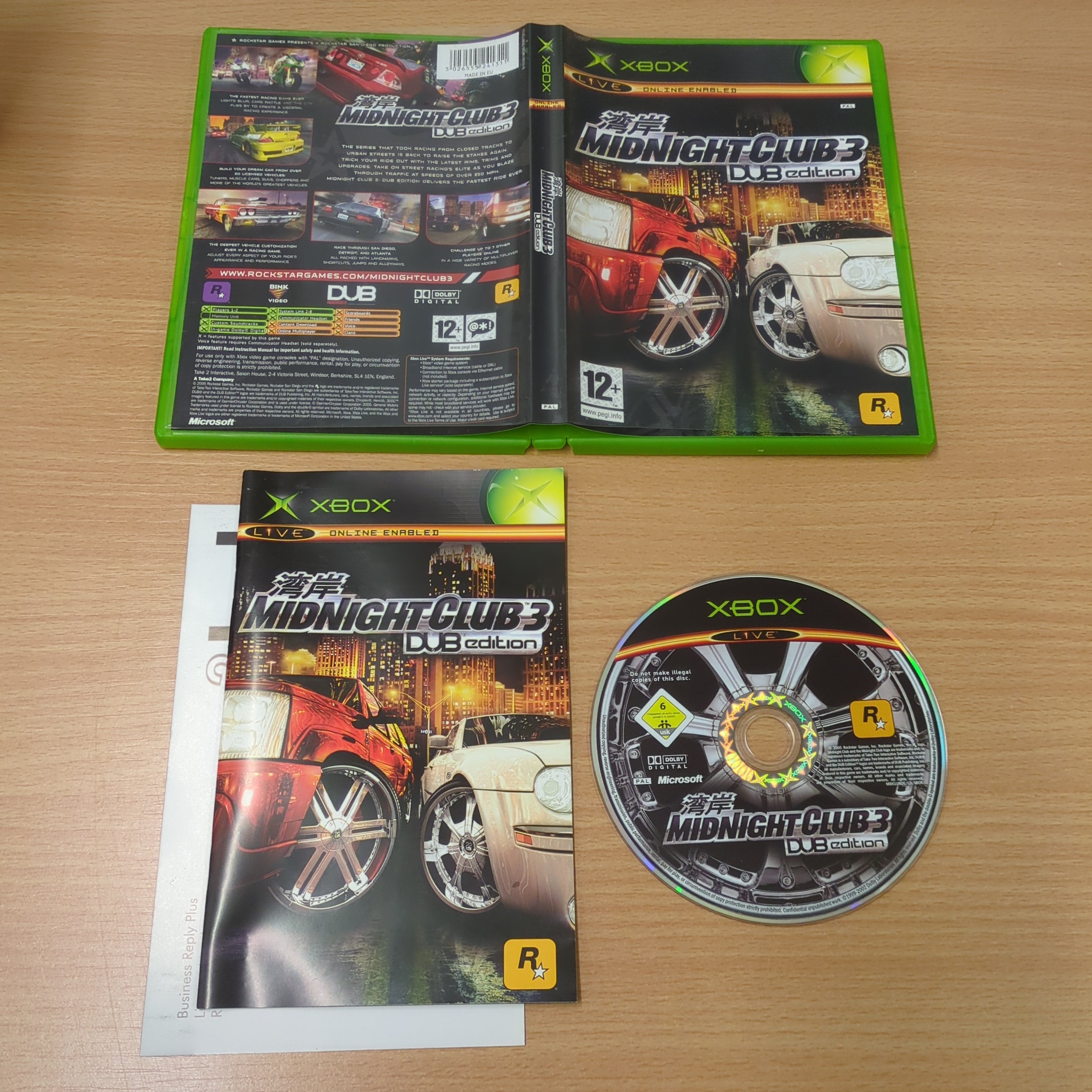 Midnight Club 3: DUB Edition original Xbox game Midnight Club 3: DUB Edition original Xbox game